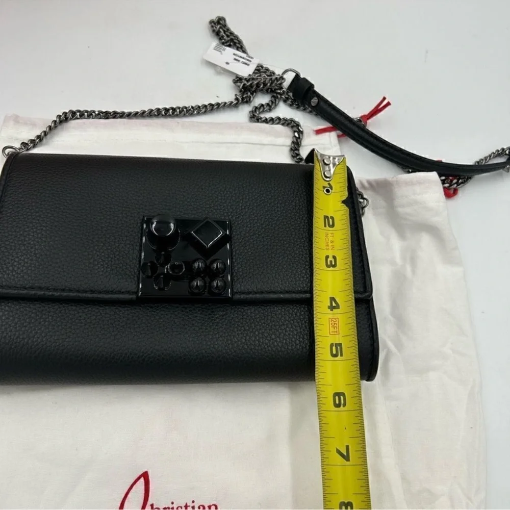 Christian Louboutin Carasky leather clutch/shoulder bag made in Italy - Picture 10 of 10